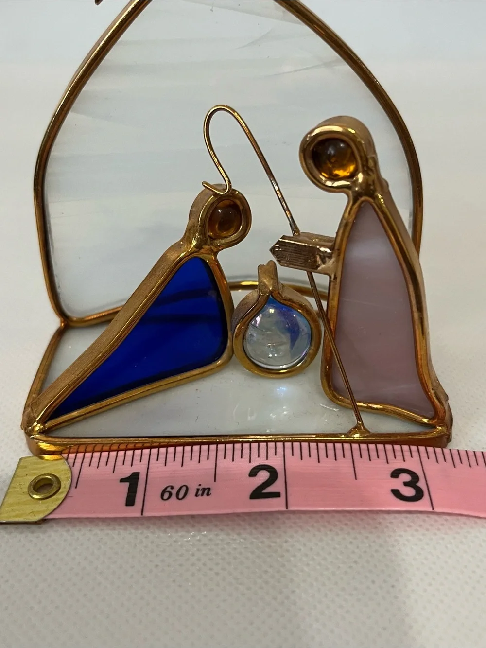 Vintage Stained Glass Nativity